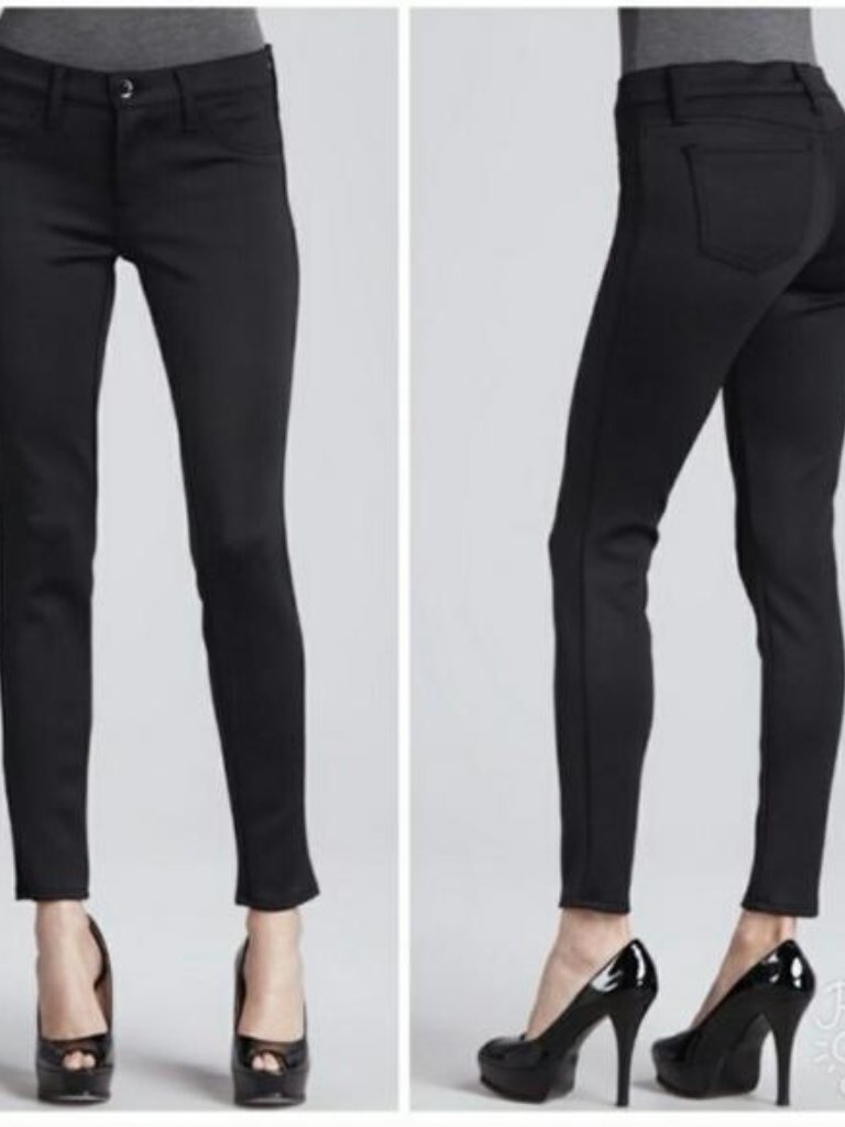J Brand Black Super Skinny Odyssey Scuba Jeans 28